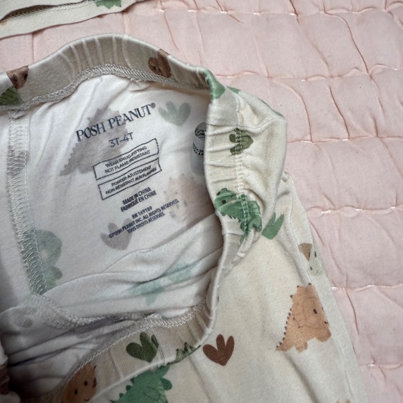 Dino Posh Peanut Jammies - Picture 3 of 8